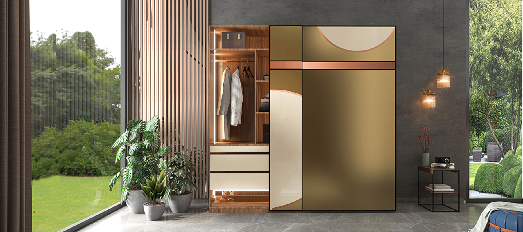 Crescent Sliding Wardrobe